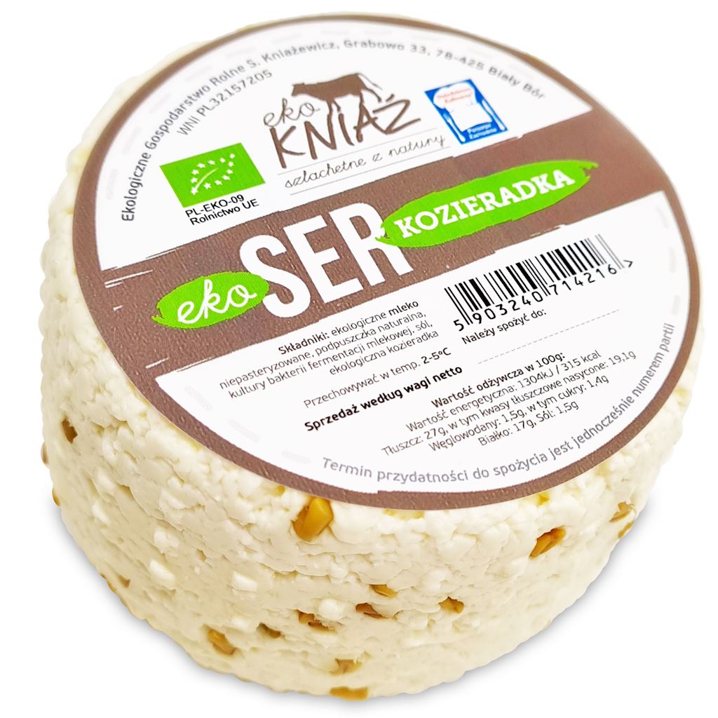 SER Z KOZIERADKĄ ŚWIEŻY BIO (około 0,35 kg) – EKO KNIAŹ (NA ZAMÓWIENIE)