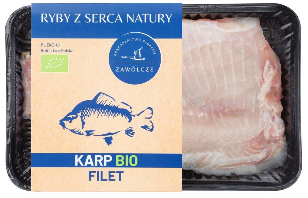 KARP ŚWIEŻY FILET BIO (około 0,50 kg) (TACKA) – GOSPODARSTWO RYBACKIE ZAWÓLCZE (NA ZAMÓWIENIE)