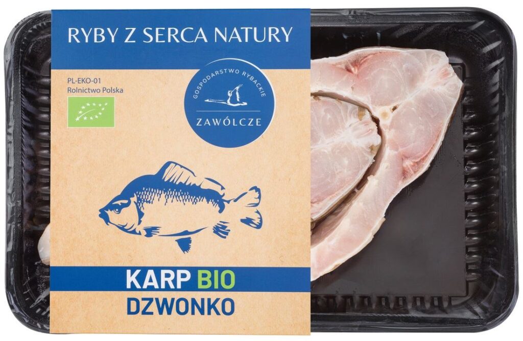 KARP ŚWIEŻY DZWONKO BIO (około 0,50 kg) (TACKA) – GOSPODARSTWO RYBACKIE ZAWÓLCZE (NA ZAMÓWIENIE)