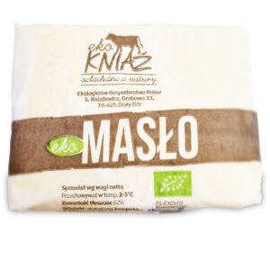MASŁO KOSTKA (82 % TŁUSZCZU) BIO (około 0,30 kg) - EKO KNIAŹ (NA ZAMÓWIENIE)