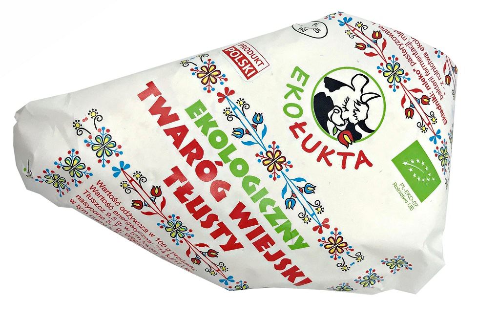 TWARÓG WIEJSKI KLINEK TŁUSTY BIO (około 0,25 kg) – EKO ŁUKTA