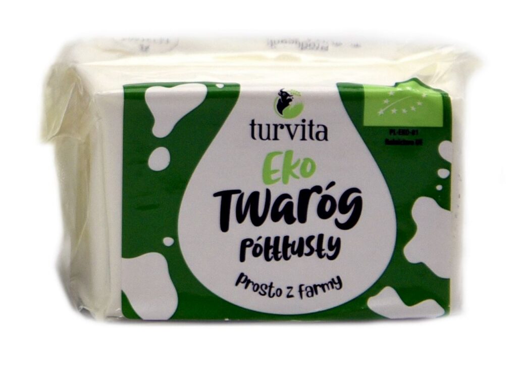 TWARÓG PÓŁTŁUSTY BIO (około 0,25 kg) – TURVITA