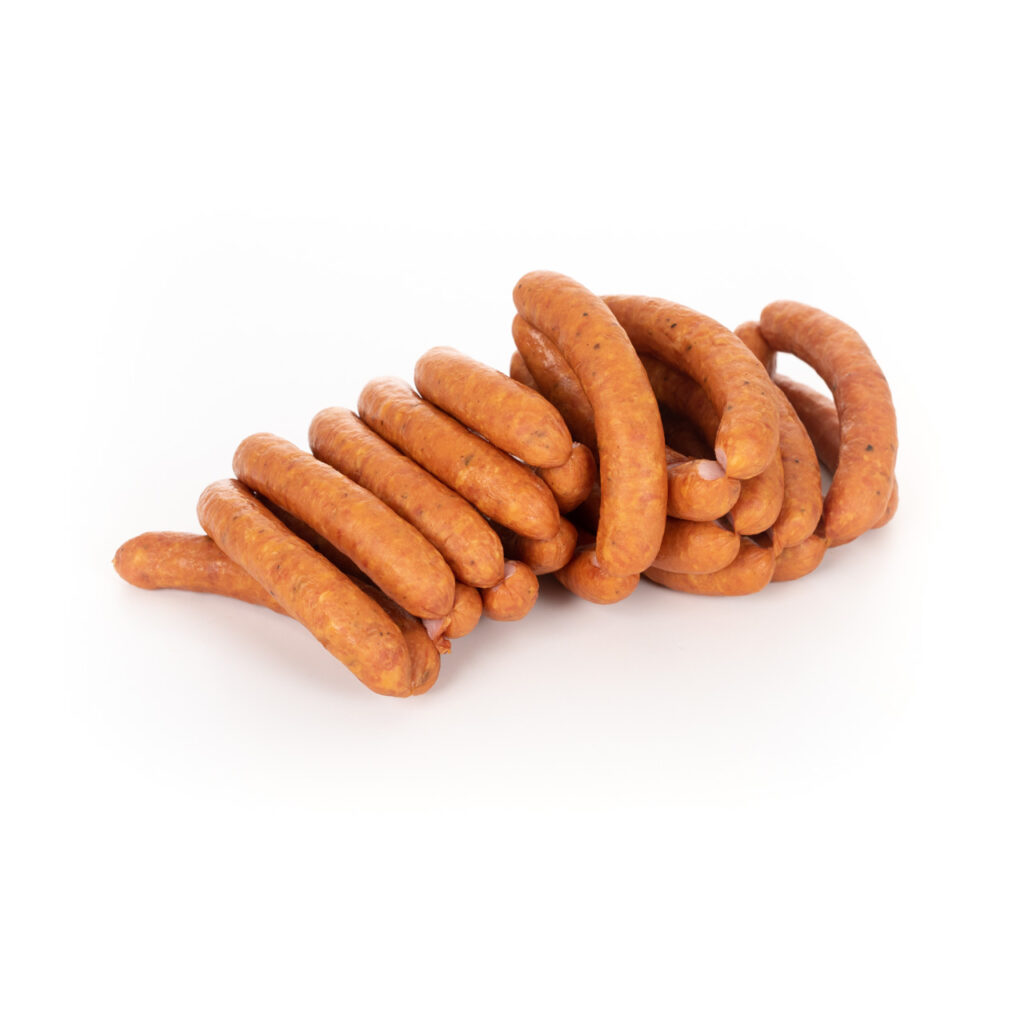 KIEŁBASKI FARMERSKIE BIO (około 0,40 kg) – FARMY ROZTOCZA (NA ZAMÓWIENIE)