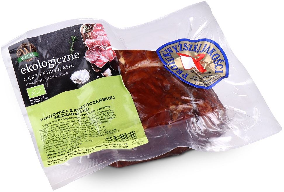 POLĘDWICA Z ROZTOCZAŃSKIEJ WĘDZARNI BIO (około 0,35 kg) – WASĄG (NA ZAMÓWIENIE)