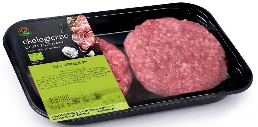 MIĘSO WOŁOWE BURGEROWE SUROWE BIO (około 0,30 kg) – WASĄG (NA ZAMÓWIENIE)