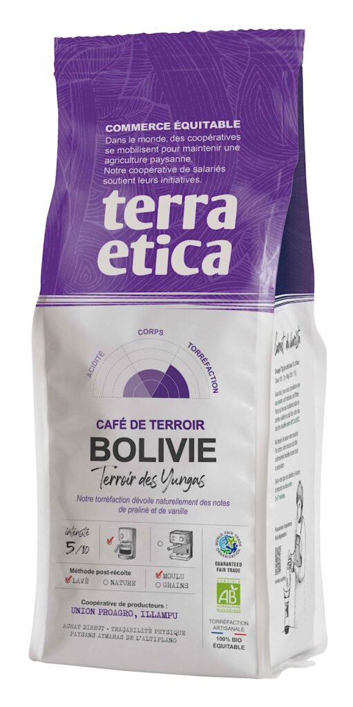 KAWA MIELONA ARABICA 100 % BOLIWIA FAIR TRADE BIO 250 g – TERRA ETICA