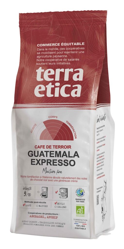 KAWA MIELONA ARABICA 100 % ESPRESSO GWATEMALA FAIR TRADE BIO 250 g – TERRA ETICA