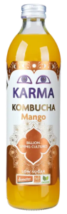 KOMBUCHA Z MANGO NISKA ZAWARTOŚĆ CUKRÓW FAIR FOR LIFE DEMETER BIO 500 ml - KARMA KOMBUCHA