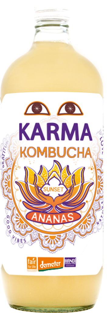 KOMBUCHA Z ANANASEM FAIR FOR LIFE DEMETER BIO 1 L – KARMA KOMBUCHA