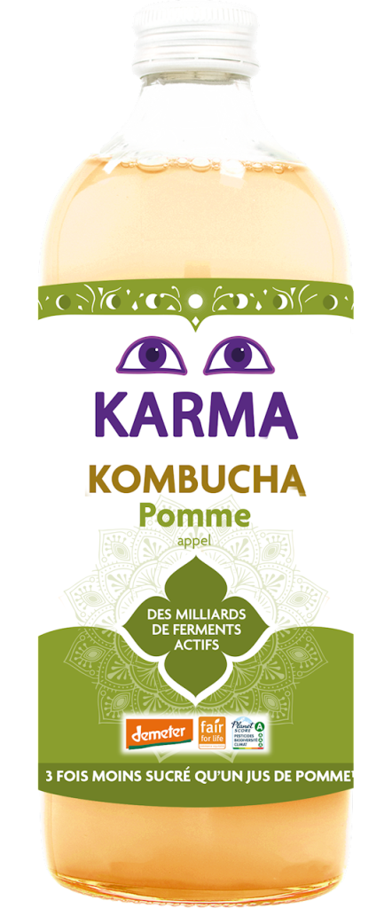 KOMBUCHA Z JABŁKIEM FAIR FOR LIFE DEMETER BIO 1 L – KARMA KOMBUCHA