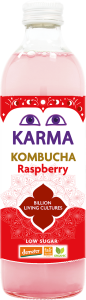 KOMBUCHA O SMAKU MALINOWYM NISKA ZAWARTOŚĆ CUKRÓW FAIR FOR LIFE DEMETER BIO 500 ml - KARMA KOMBUCHA