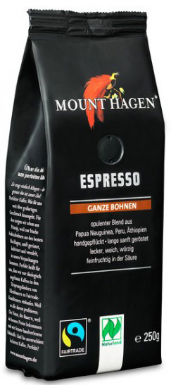 KAWA ZIARNISTA ARABICA 100 % ESPRESSO FAIR TRADE BIO 250 g – MOUNT HAGEN