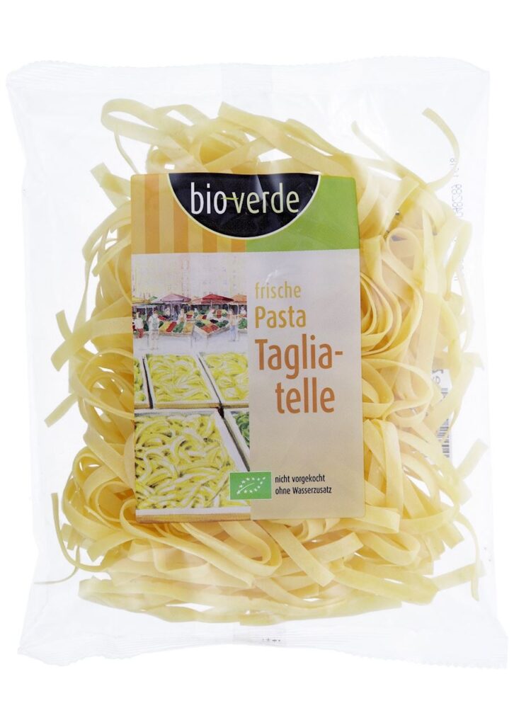 MAKARON (SEMOLINOWY JAJECZNY ŚWIEŻY) TAGLIATELLE BIO 250 g – BIO VERDE