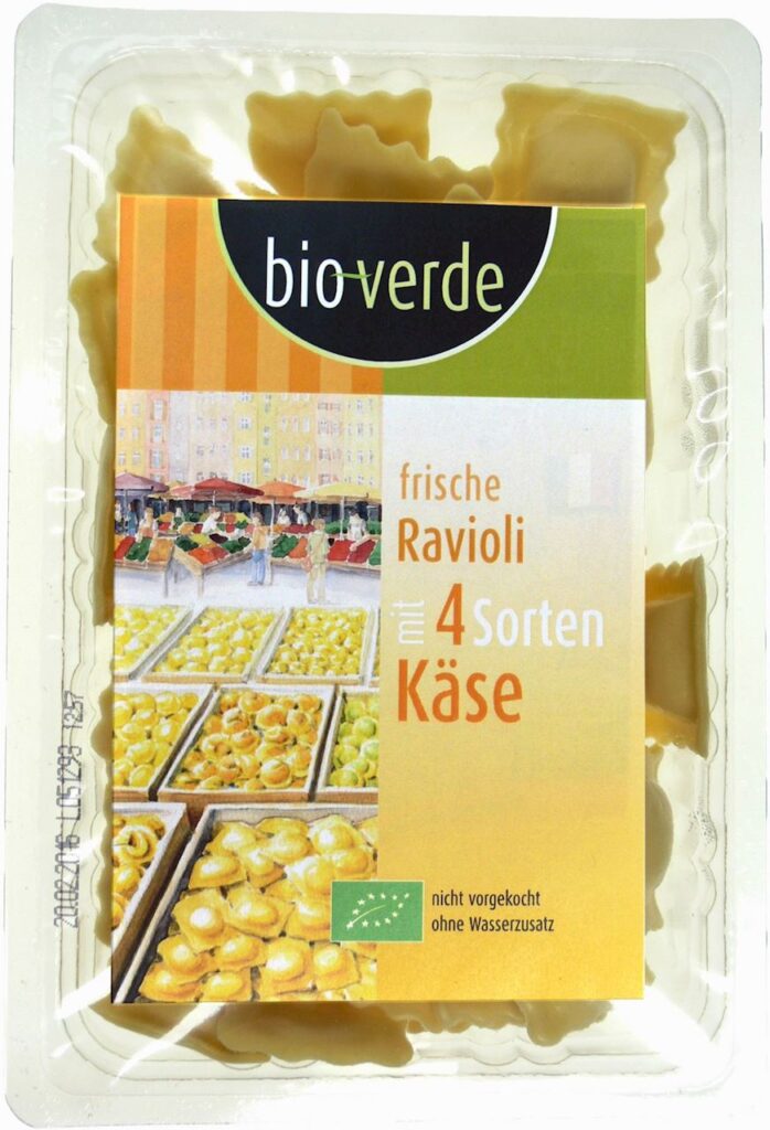 RAVIOLI ŚWIEŻE 4 SERY BIO 250 g – BIO VERDE
