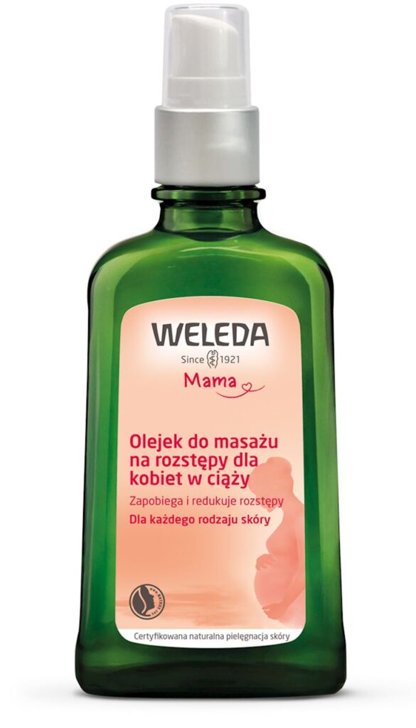 OLEJEK DO MASAŻU NA ROZSTĘPY DLA KOBIET W CIĄŻY ECO 100 ml – WELEDA