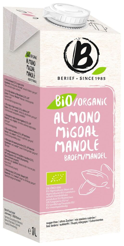 NAPÓJ MIGDAŁOWY BEZ CUKRU BEZGLUTENOWY BIO 1 L – BERIEF