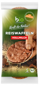 WAFLE RYŻOWE Z MLECZNĄ CZEKOLADĄ BEZGLUTENOWE BIO 100 g - BIO ZENTRALE