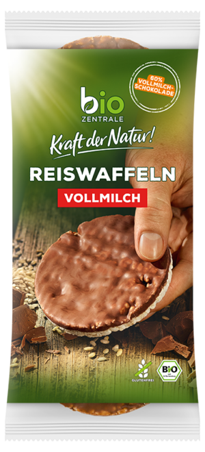 WAFLE RYŻOWE Z MLECZNĄ CZEKOLADĄ BEZGLUTENOWE BIO 100 g - BIO ZENTRALE