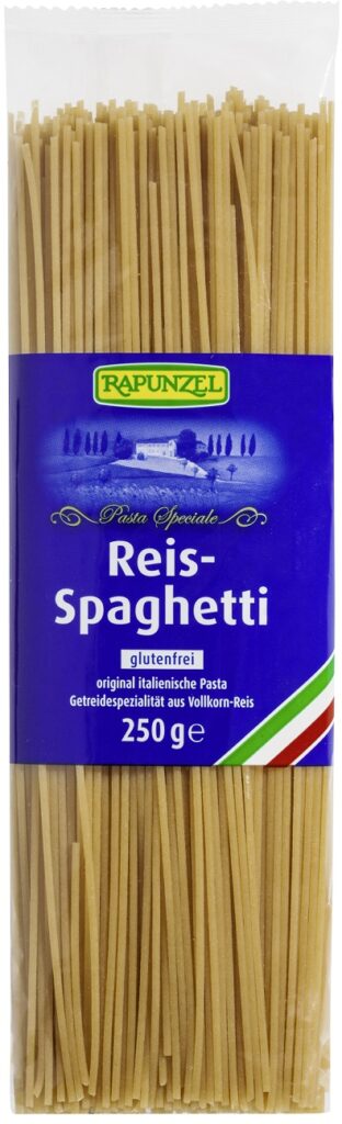 MAKARON (RYŻOWY RAZOWY) SPAGHETTI BEZGLUTENOWY BIO 250 g – RAPUNZEL