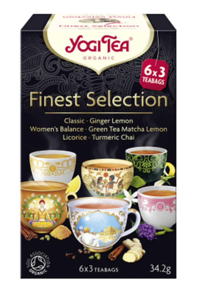 HERBATKA FINEST SELECTION (MIX HERBATEK) BIO (6 x 3 TOREBKI) 34,2 g – YOGI TEA