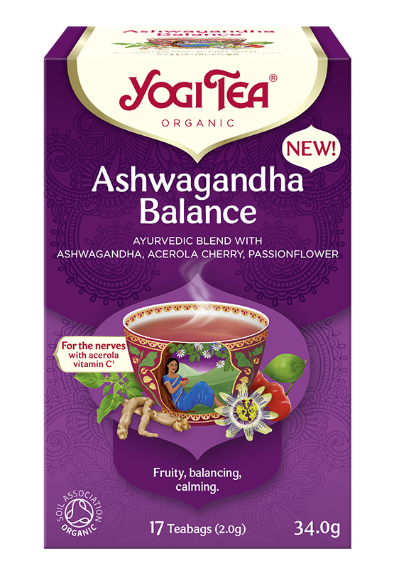 HERBATKA AJURWEDYJSKA RÓWNOWAGA Z ASHWAGANDHĄ (ASHWAGANDHA BALANCE) BIO (17 x 2 g) 34 g – YOGI TEA