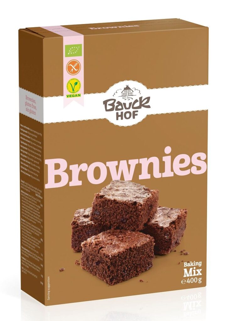 MIESZANKA NA BROWNIE BEZGLUTENOWA BIO 400 g – BAUCK HOF