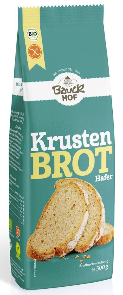 MIESZANKA DO WYPIEKU CHLEBA OWSIANEGO BEZGLUTENOWA BIO 500 g – BAUCK HOF