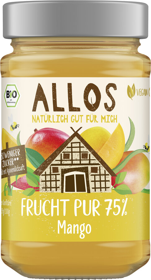 MUS Z MANGO (75 % OWOCÓW) BIO 250 g – ALLOS