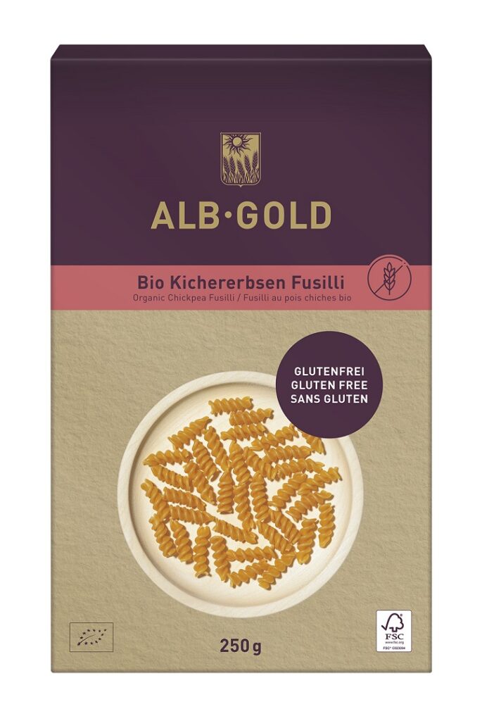 MAKARON PROTEINOWY (Z CIECIERZYCY) ŚWIDERKI BEZGLUTENOWY BIO 250 g – ALB-GOLD