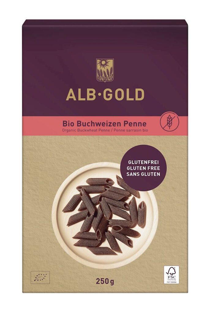 MAKARON (GRYCZANY) PENNE BEZGLUTENOWY BIO 250 g – ALB-GOLD