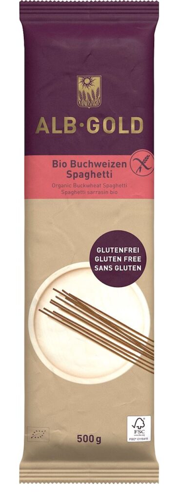 MAKARON (GRYCZANY) SPAGHETTI BEZGLUTENOWY BIO 500 g – ALB GOLD (ALB NATUR)