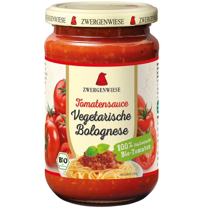 SOS WEGAŃSKI BOLOGNESE BEZGLUTENOWY BIO 340 ml – ZWERGENWIESE