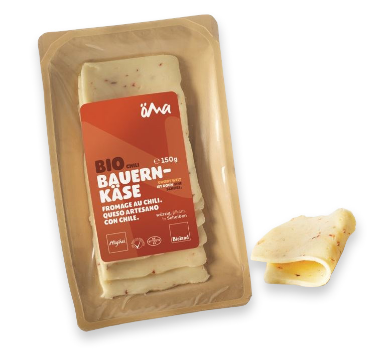 SER ŻÓŁTY Z CHILI PLASTRY BIO 150 g – OMA