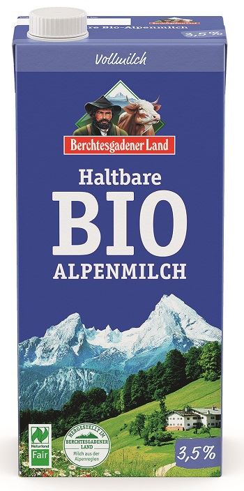 MLEKO ALPEJSKIE UHT (min. 3,5 % TŁUSZCZU) BIO 1 L – BERCHTESGADENER LAND