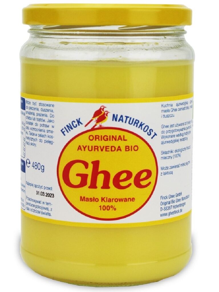 MASŁO KLAROWANE GHEE BIO 480 g – FINCK AYURVEDA