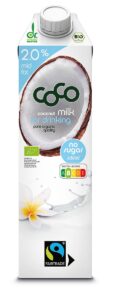 COCONUT MILK - NAPÓJ KOKOSOWY DO PICIA 2 % TŁUSZCZU BEZ DODATKU CUKRÓW FAIR TRADE BIO 1 L - COCO (DR MARTINS)