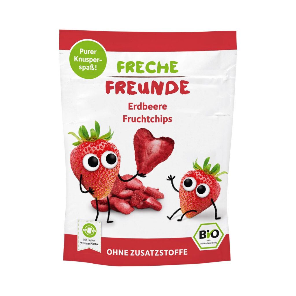 TRUSKAWKI LIOFILIZOWANE DLA DZIECI BEZGLUTENOWE BIO 12 g – FRECHE FREUNDE