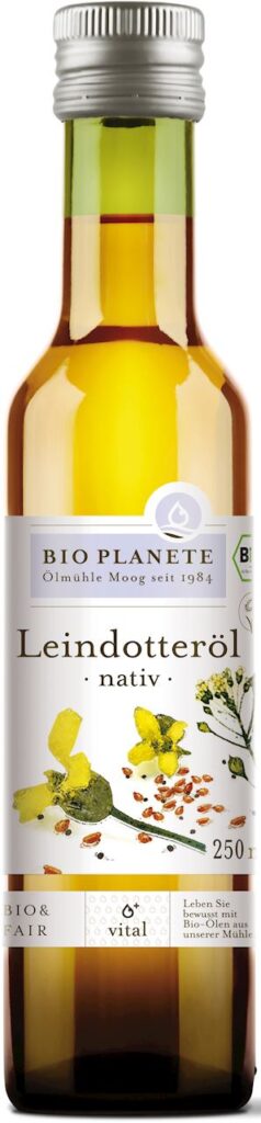 OLEJ Z LNIANKI (RYDZOWY) TŁOCZONY NA ZIMNO BIO 250 ml – BIO PLANETE