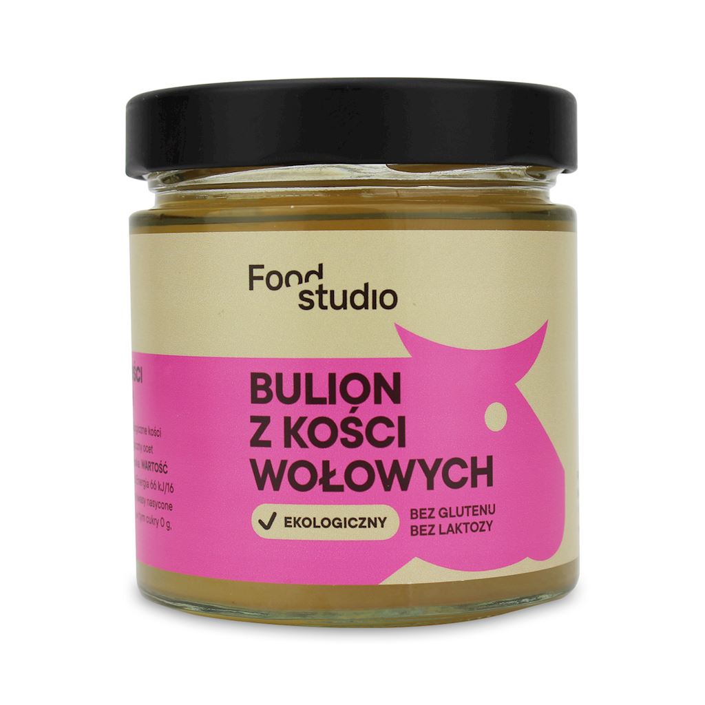 BULION WOŁOWY BEZGLUTENOWY BIO (SŁOIK) 350 ml – FOOD STUDIO