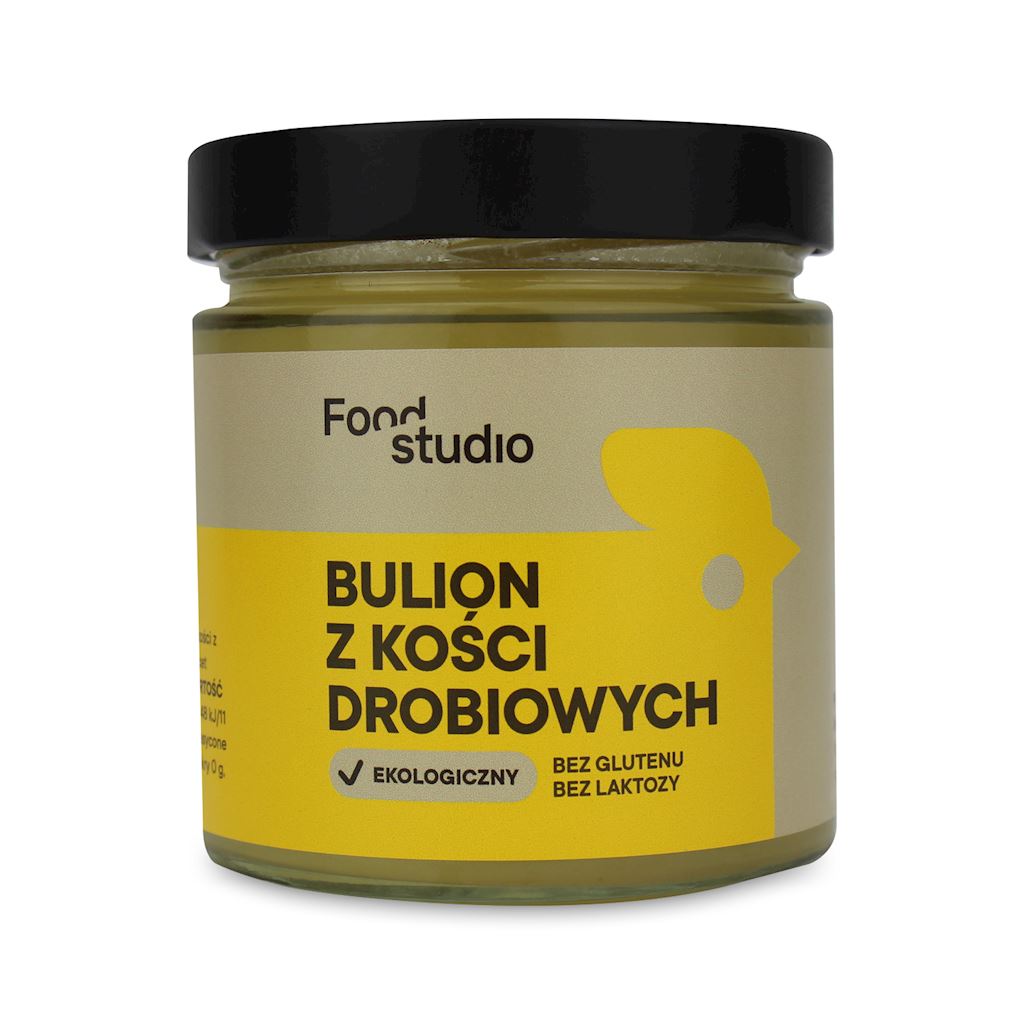 BULION DROBIOWY BEZGLUTENOWY BIO (SŁOIK) 350 ml – FOOD STUDIO