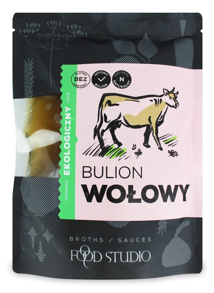 BULION WOŁOWY W PŁYNIE BEZGLUTENOWY BIO 350 ml – FOOD STUDIO