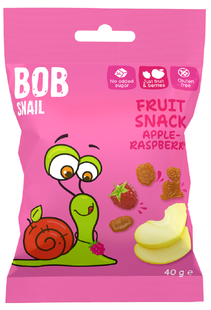 ŻELKI JABŁKO – MALINA BEZ ŻELATYNY BEZGLUTENOWE 40 g – BOB SNAIL