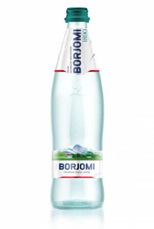 NATURALNA WODA MINERALNA GAZOWANA 500 ml (SZKŁO) - BORJOMI