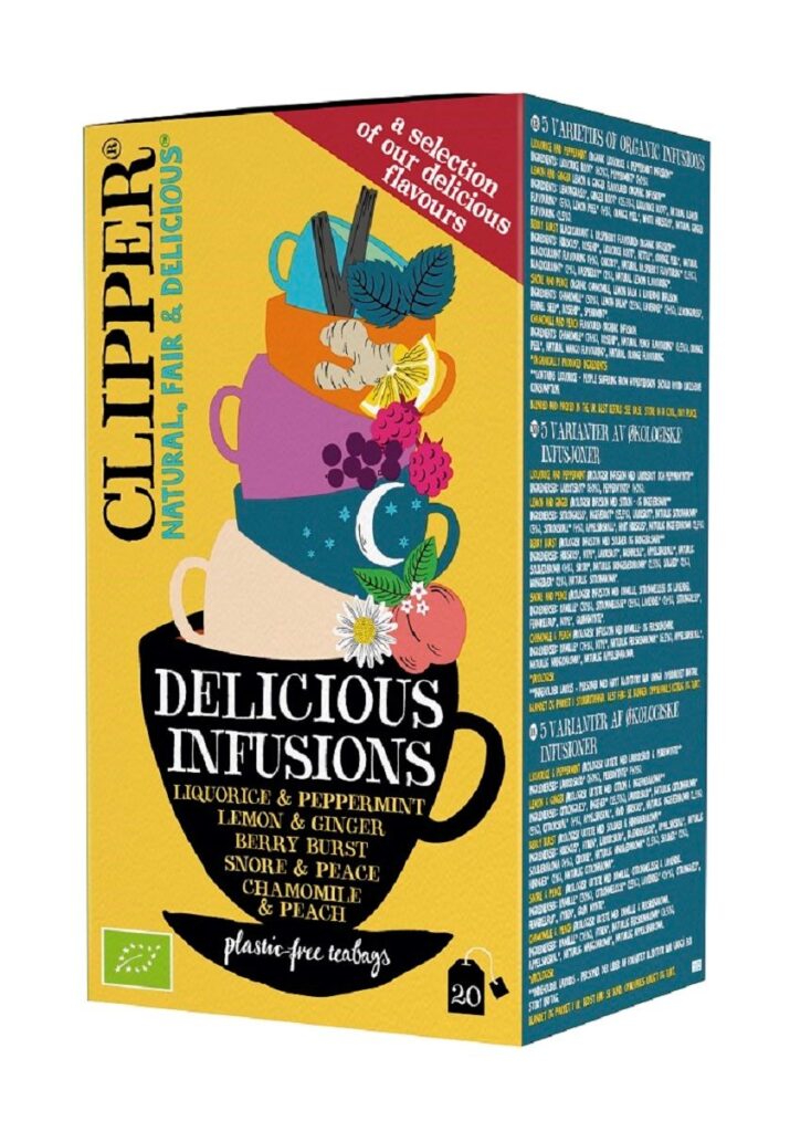 HERBATKA OWOCOWO – ZIOŁOWA MIX 5 SMAKÓW BIO (20 x 1,9 g) 38 g – CLIPPER