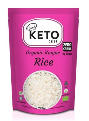 MAKARON (KONJAC) W KSZTAŁCIE RYŻU BEZGLUTENOWY BIO 270 g (200 g) - KETO CHEF (BETTER THAN FOODS)