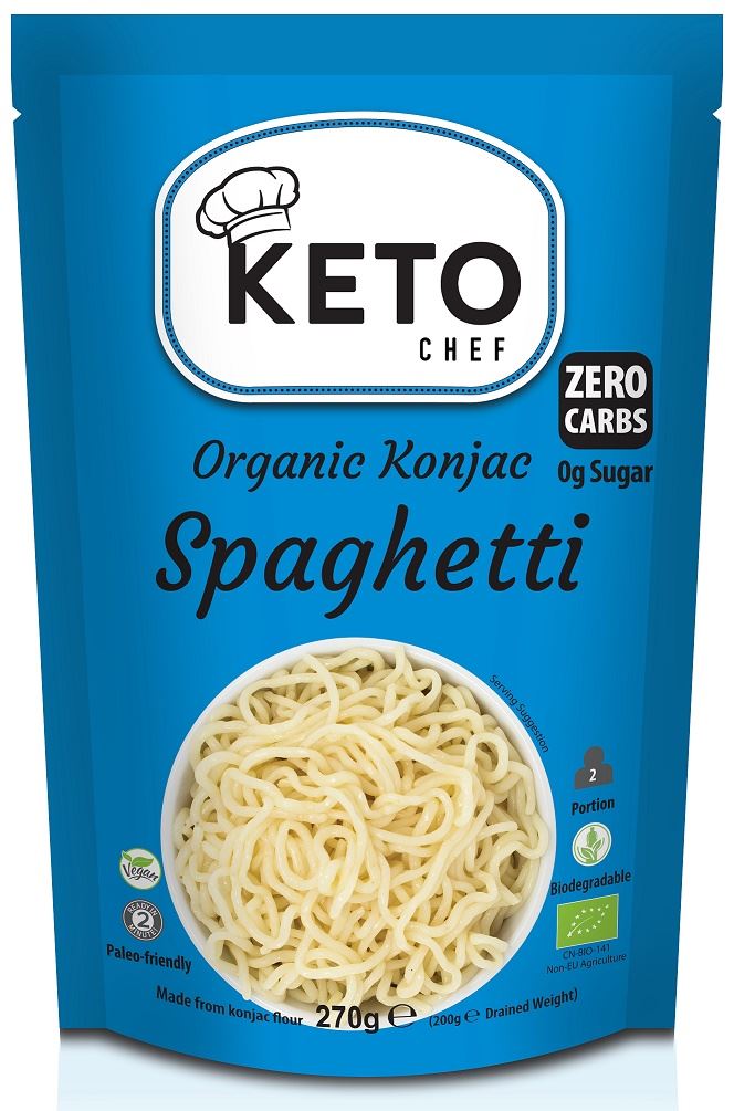 MAKARON (KONJAC) SPAGHETTI BEZGLUTENOWY BIO 270 g (200 g) – KETO CHEF (BETTER THAN FOODS)