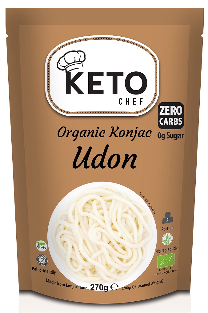MAKARON (KONJAC) UDON BEZGLUTENOWY BIO 270 g (200 g) – KETO CHEF (BETTER THAN FOODS)