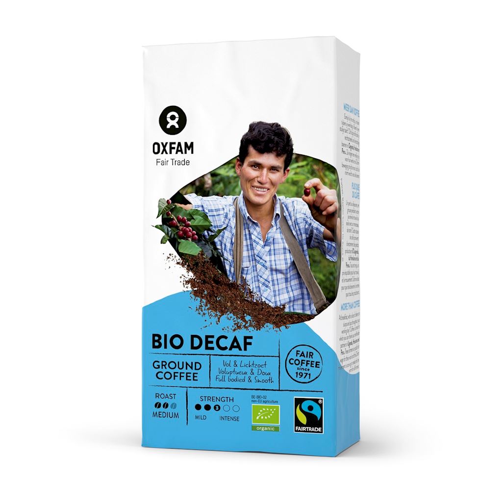 KAWA MIELONA BEZKOFEINOWA ARABICA/ROBUSTA FAIR TRADE BIO 250 g – OXFAM