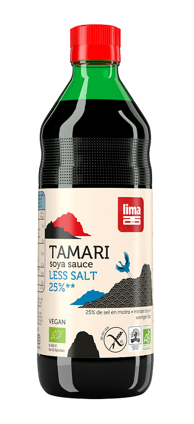 SOS SOJOWY TAMARI 25 % MNIEJ SOLI BEZGLUTENOWY BIO 500 ml – LIMA