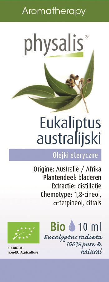 OLEJEK ETERYCZNY EUKALIPTUS AUSTRALIJSKI BIO 10 ml – PHYSALIS